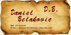 Daniel Belaković vizit kartica